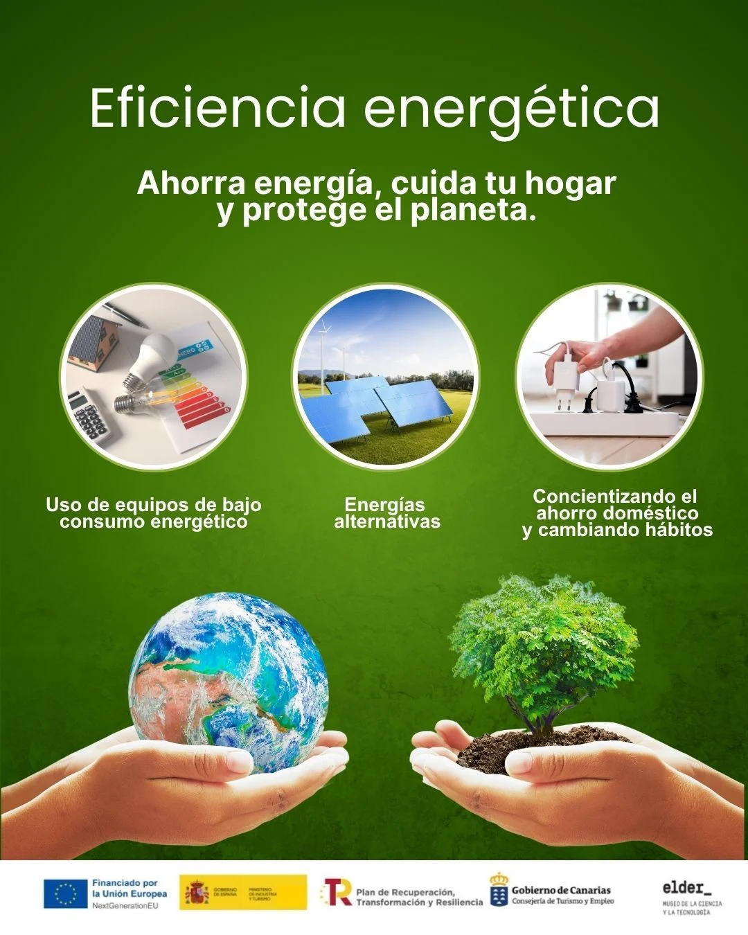 Infografía divulgativa sobre eficiencia energética del Museo Elder