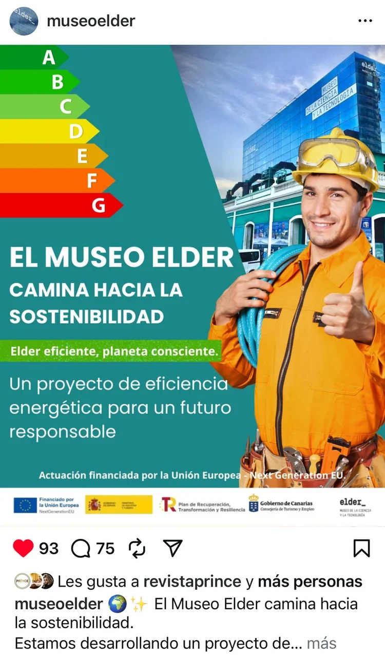 Cartel oficial de la campaña Elder Eficiente, Planeta Consciente